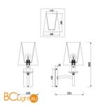 Бра Maytoni Krona MOD076WL-01N - Схема