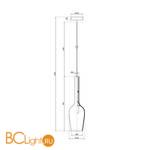 Подвесной светильник Maytoni Lacrima P007-PL-01-W - Схема