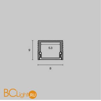 Профиль Maytoni Led Strip ALM-0809-S-2M - Схема