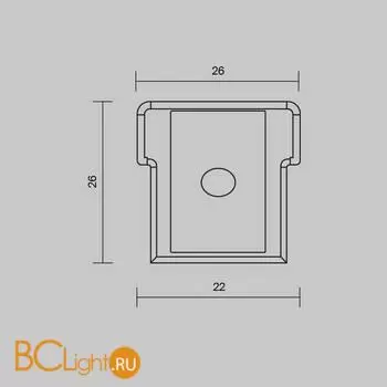 Комплект заглушек (для профиля 26×26) 2 шт., Maytoni Led Strip 642060 - Фото 6