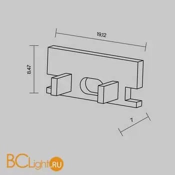 Комплект заглушек (для профиля ALM-1908-S-2M) 2 шт. Maytoni Led Strip 642009 - Фото 6