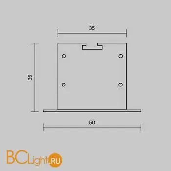Комплект заглушек (для профиля 50×35) 2 шт., Maytoni Led Strip 642034 - Фото 4