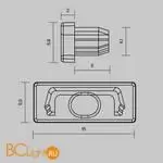 Комплект заглушек (для профиля 22×06) 10 шт., ALM-004-B-EC Maytoni Led Strip 642012 - Фото 0
