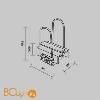 Комплект креплений (для профиля 22×22) 4 шт., ALM-2222-MТ Maytoni Led Strip 642052 - Фото 1