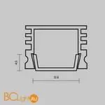 Рассеиватель для профиля 16×12 (Чёрный, 2 м), ALM-005-B-DF-2M Maytoni Led Strip 642024 - Фото 0