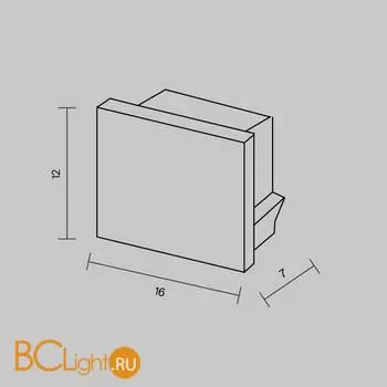 Комплект заглушек (для профиля 16×12) 10 шт., ALM-005-B-EC Maytoni Led Strip 642022 - Фото 4