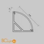 Рассеиватель для профиля 16×16 (Дуга, Чёрный, 2 м), ALM-1616R-B-DF-2M Maytoni Led Strip 642027 - Фото 0