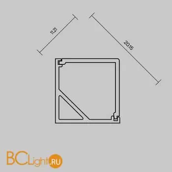 Рассеиватель для профиля 16×16 (Угол, Чёрный, 2 м), ALM-1616S-B-DF-2M Maytoni Led Strip 642028 - Фото 0