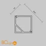 Рассеиватель для профиля 16×16 (Угол, Чёрный, 2 м), ALM-1616S-B-DF-2M Maytoni Led Strip 642028 - Фото 0