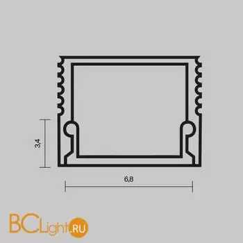 Рассеиватель для профиля 08×09 (Чёрный, 2 м), ALM-0809-B-DF-2M Maytoni Led Strip 642018 - Фото 3