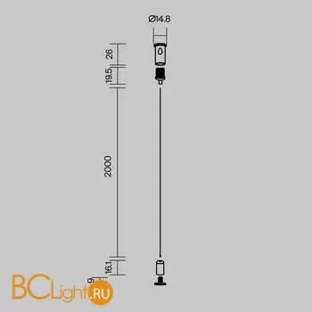 Тросовый подвес (Чёрный, 2 м), ALM-PB-2000 Maytoni Led Strip 642045 - Фото 1