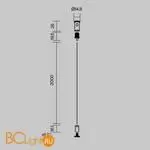 Тросовый подвес (Чёрный, 2 м), ALM-PB-2000 Maytoni Led Strip 642045 - Фото 1