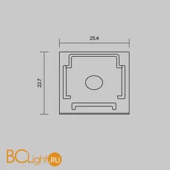 Комплект заглушек (для профиля 25×22) 2 шт., ALM-2522-S-EC Maytoni Led Strip 642065 - Фото 4