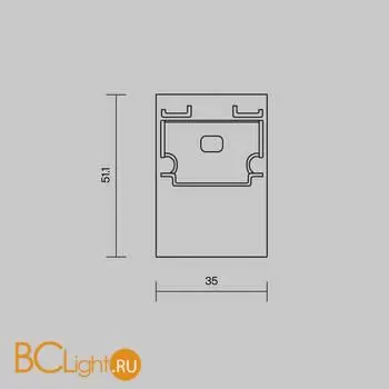 Комплект заглушек (для профиля 35×51) 2 шт., ALM-3551-B-EC Maytoni Led Strip 642063 - Фото 4