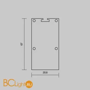 Комплект заглушек (для профиля 35×66) 2 шт., ALM-3566-EC Maytoni Led Strip 642079 - Фото 4