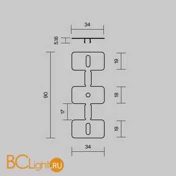 Комплект креплений (для профиля 35×66) 4 шт., ALM-3566-MT Maytoni Led Strip 642080 - Фото 1