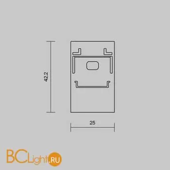 Комплект заглушек (для профиля 25×42) 2 шт., ALM-2542-EC Maytoni Led Strip 642061 - Фото 4