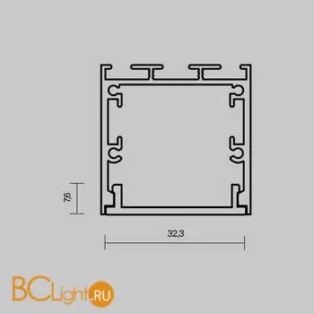 Рассеиватель для профиля 35×35 (Чёрный, 2 м), ALM-35-BDF-2M Maytoni Led Strip 642040 - Фото 0