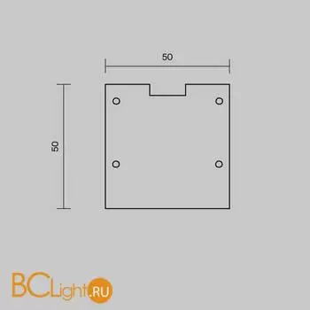 Комплект заглушек (для профиля 50×50) 2 шт., ALM-5050T-B-EC Maytoni Led Strip 642047 - Фото 4