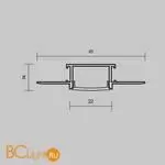 Алюминиевый профиль встраиваемый скрытого монтажа 61x14 (Серебро, 3 м), ALM-011-S-3M Maytoni Led Strip 636009 - Фото 3