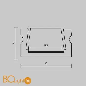 Алюминиевый профиль накладной 15x6 (Черный, 2 м), ALM-001-B-2M Maytoni Led Strip 631003 - Фото 3