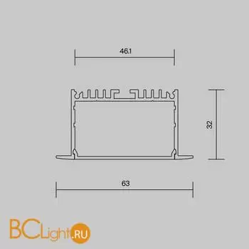 Алюминиевый профиль встраиваемый ALM-6332-S-2M Maytoni Led Strip 632004 - Фото 4