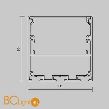 Алюминиевый профиль накладной-подвесной 50x50 (Серебро, 3 м), ALM-5050T-S-3M Maytoni Led Strip 633007 - Фото 3