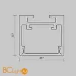 Алюминиевый профиль накладной-подвесной 25x22 (Черный, 2 м), ALM-2522-B-2M Maytoni Led Strip 633013 - Фото 3