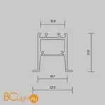 Алюминиевый профиль встраиваемый скрытого монтажа 22x22 (Черный, 2 м), ALM-2222-B-2M Maytoni Led Strip 632013 - Фото 3