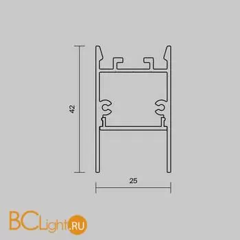 Алюминиевый профиль накладной-подвесной 25x42 (Черный, 2 м), ALM-2542-B-2M Maytoni Led Strip 633010 - Фото 3