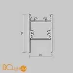 Алюминиевый профиль накладной-подвесной 25x42 (Черный, 2 м), ALM-2542-B-2M Maytoni Led Strip 633010 - Фото 3