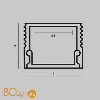 Алюминиевый профиль накладной 8x9 (Черный, 2 м), ALM-0809-B-2M Maytoni Led Strip 631002 - Фото 3