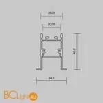 Алюминиевый профиль встраиваемый скрытого монтажа 35x42 (Черный, 2 м), ALM-3542-B-2M Maytoni Led Strip 632015 - Фото 3
