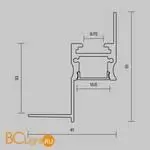 Алюминиевый профиль встраиваемый скрытого монтажа 41x51 (Серебро, 2 м), ALM-4151-S-2M Maytoni Led Strip 636013 - Фото 3