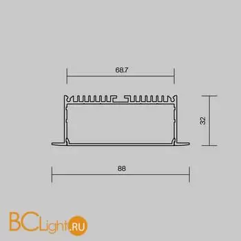 Алюминиевый профиль встраиваемый ALM-8832-S-2M Maytoni Led Strip 632007 - Фото 4