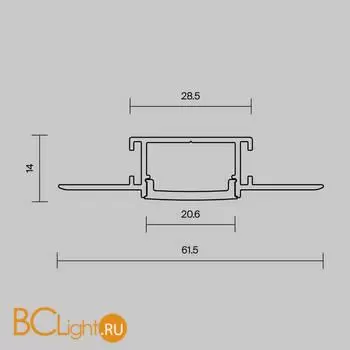 Алюминиевый профиль встраиваемый с боковым изгибом ALM-6214SB-S-2M Maytoni Led Strip 636003 - Фото 5