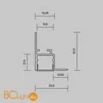 Алюминиевый профиль встраиваемый скрытого монтажа 26x30 (Серебро, 2 м), ALM-2630-S-2M Maytoni Led Strip 632014 - Фото 3