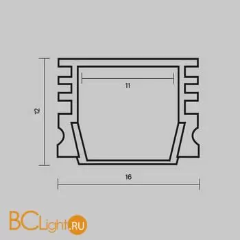 Алюминиевый профиль накладной 16x12 (Белый, 2 м), ALM-005-W-2M Maytoni Led Strip 631006 - Фото 3
