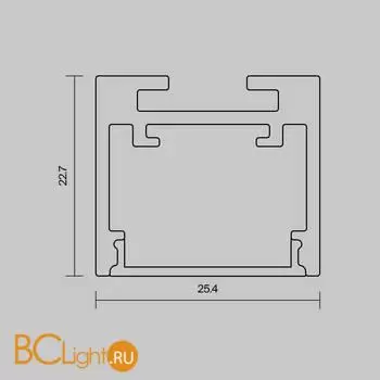 Алюминиевый профиль накладной-подвесной 25x22 (Серебро, 2 м), ALM-2522-S-2M Maytoni Led Strip 633012 - Фото 3