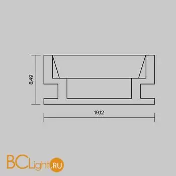 Алюминиевый профиль встраиваемый в пол ALM-1908-S-2M Maytoni Led Strip 636007 - Фото 4