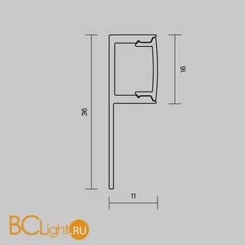 Алюминиевый профиль встраиваемый ALM-3611-S-2M Maytoni Led Strip 636001 - Фото 4