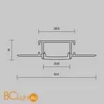 Алюминиевый профиль встраиваемый с вертикальным изгибом ALM-6214TB-S-2M Maytoni Led Strip 636005 - Фото 5