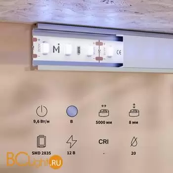 Светодиодная лента Base 12В 2835 9,6Вт/м Blue 5м IP 20 Maytoni Led Strip 201173 - Фото 1