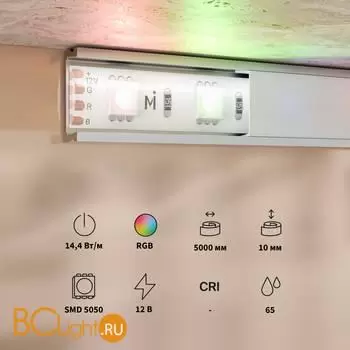 Светодиодная лента Base 12В 5050 14,4Вт/м RGB 5м IP 65 Maytoni Led Strip 201196 - Фото 1