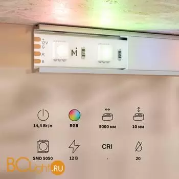 Светодиодная лента Base 12В 5050 14,4Вт/м RGB 5м IP 20 Maytoni Led Strip 201195 - Фото 1