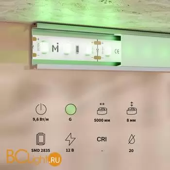 Светодиодная лента Base 12В 2835 9,6Вт/м Green 5м IP 20 Maytoni Led Strip 201172 - Фото 1