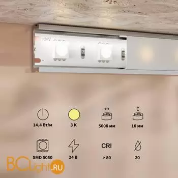 Светодиодная лента Base 24В 5050 14,4Вт/м 3000K 5м IP 20 Maytoni Led Strip 201189 - Фото 1