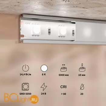 ССветодиодная лента Base 24В 5050 14,4Вт/м 6000K 5м IP 20 Maytoni Led Strip 201191 - Фото 1