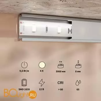 Светодиодная лента Base 12В 2835 9,6Вт/м 4000K 5м IP 65 Maytoni Led Strip 201175 - Фото 1