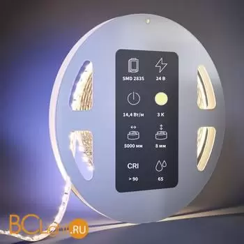 Светодиодная лента Ultra 24В 2835 14,4Вт/м 3000К 5м IP 65 Maytoni Led Strip 201055 - Фото 1